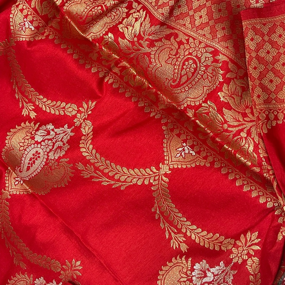 Pure silk Katan saree  with zari work. Very lightweight